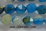 CNG6525 15.5 inches 8mm faceted nuggets line agate beads