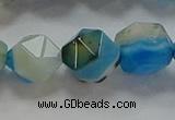 CNG6527 15.5 inches 12mm faceted nuggets line agate beads