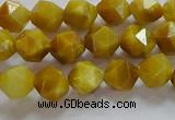 CNG6530 15.5 inches 6mm faceted nuggets golden tiger eye beads