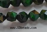 CNG6547 15.5 inches 8mm faceted nuggets green tiger eye beads