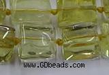 CNG6807 15.5 inches 8*12mm - 10*16mm nuggets lemon quartz beads