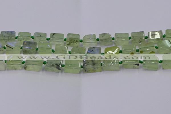 CNG6810 15.5 inches 8*12mm - 10*16mm nuggets prehnite beads