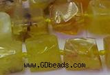 CNG6813 15.5 inches 8*12mm - 10*16mm nuggets yellow opal beads