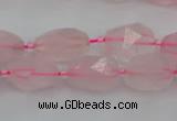 CNG6915 15.5 inches 8*12mm - 12*16mm faceted nuggets rose quartz beads