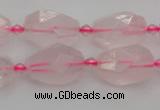 CNG6916 15.5 inches 12*16mm - 13*18mm faceted nuggets rose quartz beads