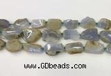 CNG6948 15.5 inches 18*20mm - 22*30mm freeform blue chalcedony beads