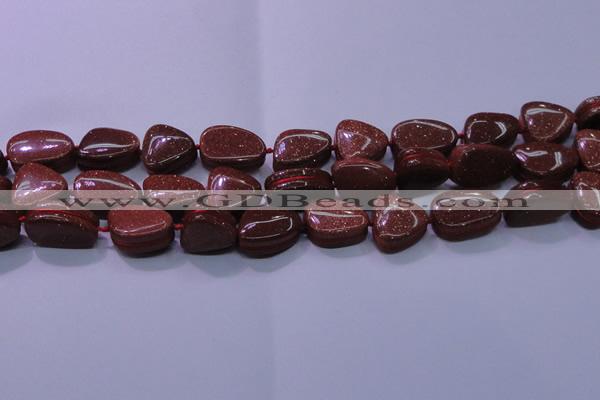 CNG695 15.5 inches 13*18mm - 15*16mm freeform goldstone beads