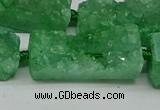 CNG7017 15.5 inches 10*28mm - 12*30mm freeform druzy agate beads