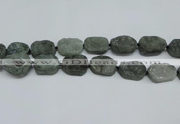 CNG7028 15.5 inches 20*28mm - 25*35mm freeform druzy agate beads