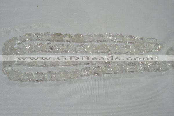 CNG705 15.5 inches 10*14mm nuggets white crystal beads wholesale