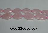 CNG7088 15.5 inches 25*35mm - 35*45mm faceted freeform rose quartz beads