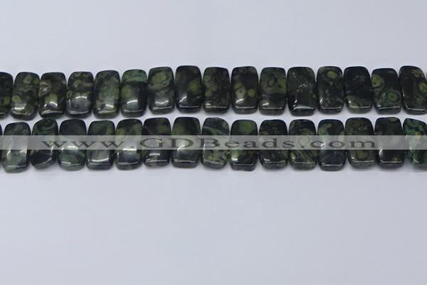 CNG7121 10*20mm freeform double drilled kambaba jasper beads