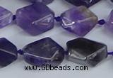 CNG7132 15.5 inches 6*10mm - 10*14mm faceted nuggets amethyst beads