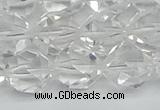 CNG7213 15.5 inches 12mm faceted nuggets white crystal beads