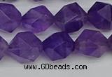 CNG7223 15.5 inches 12mm faceted nuggets amethyst gemstone beads