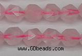 CNG7227 15.5 inches 10mm faceted nuggets rose quartz beads