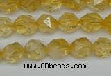 CNG7236 15.5 inches 8mm faceted nuggets citrine beads wholesale