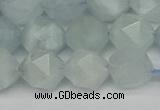 CNG7262 15.5 inches 10mm faceted nuggets aquamarine beads