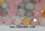 CNG7266 15.5 inches 8mm faceted nuggets morganite beads