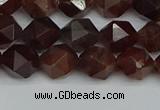 CNG7271 15.5 inches 8mm faceted nuggets orange garnet beads