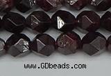 CNG7276 15.5 inches 8mm faceted nuggets red garnet beads