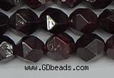 CNG7278 15.5 inches 12mm faceted nuggets red garnet beads