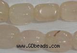 CNG729 15.5 inches 15*18mm nuggets rose quartz beads wholesale