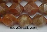 CNG7298 15.5 inches 12mm faceted nuggets sunstone beads