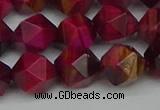 CNG7323 15.5 inches 12mm faceted nuggets red tiger eye beads