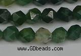 CNG7336 15.5 inches 8mm faceted nuggets moss agate beads