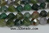 CNG7340 15.5 inches 6mm faceted nuggets Indian agate beads