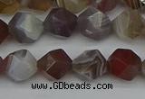 CNG7346 15.5 inches 8mm faceted nuggets botswana agate beads