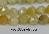 CNG7365 15.5 inches 6mm faceted nuggets yellow opal beads