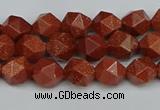 CNG7400 15.5 inches 6mm faceted nuggets goldstone beads