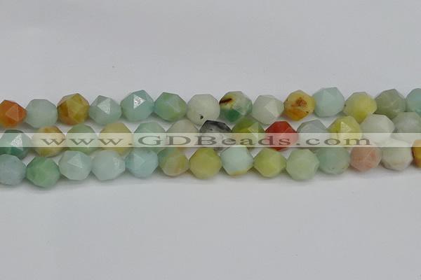 CNG7418 15.5 inches 12mm faceted nuggets amazonite beads