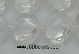 CNG7450 12*16mm - 15*20mm faceted freeform white crystal beads