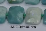 CNG7477 15.5 inches 18*25mm - 20*28mm faceted freeform amazonite beads