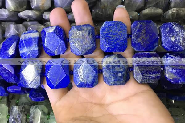 CNG7481 15.5 inches 18*25mm - 20*28mm faceted freeform lapis lazuli beads