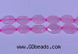 CNG7510 15.5 inches 25*35mm - 30*40mm faceted freeform rose quartz beads