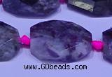 CNG7525 15.5 inches 18*25mm - 25*35mm faceted freeform tourmaline beads