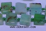 CNG7549 12*14mm - 14*15mm freeform Australia chrysoprase beads