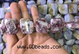 CNG7565 18*25mm - 20*28mm faceted freeform pink tourmaline beads