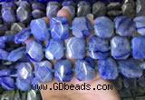 CNG7567 18*25mm - 20*28mm faceted freeform blue aventurine beads