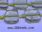 CNG7602 15.5 inches 12*14mm - 15*16mm freeform lemon quartz beads