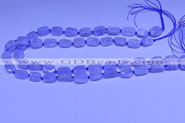 CNG7610 15.5 inches 8*12mm - 10*14mm freeform blue lace agate beads