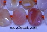 CNG7622 13*18mm - 15*20mm faceted freeform red botswana agate beads