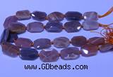 CNG7624 20*30mm - 22*32mm faceted freeform sunstone beads