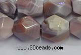 CNG7660 12*16mm - 13*18mm faceted nuggets pink botswana agate beads