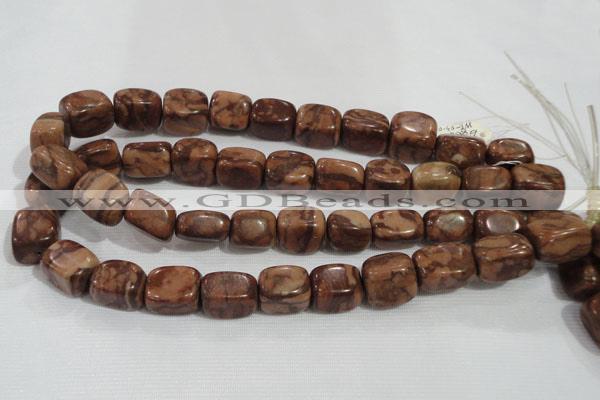 CNG772 15.5 inches 13*18mm nuggets chinese bamboo stone beads wholesale