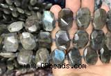 CNG7774 13*18mm - 15*25mm faceted freeform labradorite beads